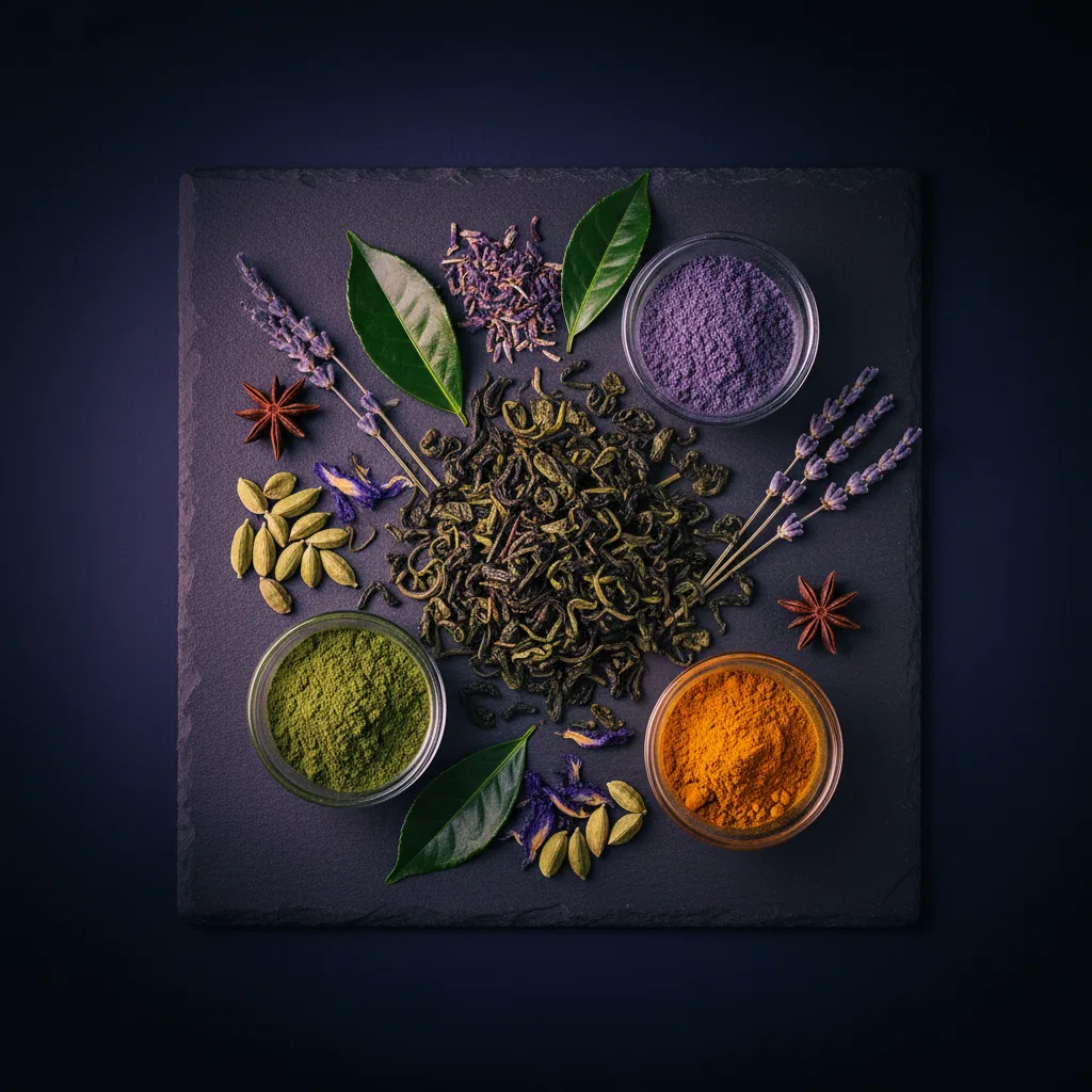 Green tea leaves and botanical extracts - green tea extract antioxidant supplement